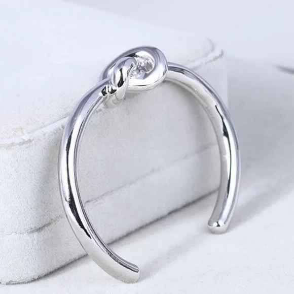 Kate Spade Silver "Loves Me Knot" Cuff Bracelet - Picture 2 of 4